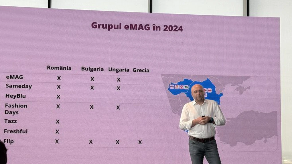 Grupul eMAG a ajuns la afaceri de 10,2 miliarde de lei în 2023, cu 11,1% mai mari. ”Plănuim investiții de 900 mil lei în următorul an, inclusiv în realitate augmentată, chatbot care să fie mai uman, dar și în achiziții și depozite”